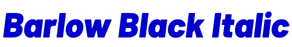 Barlow Black Italic フォント